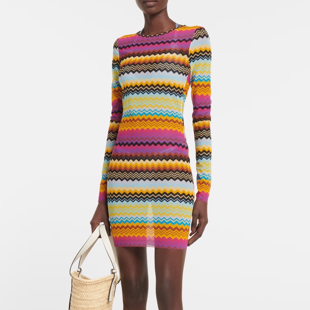 Missoni sheer chevron cover up dress